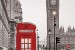 Wall murals London view red cabin and tower Big Ben 2 options