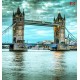 Photo mural the Tower bridge London in turquoise and purple color