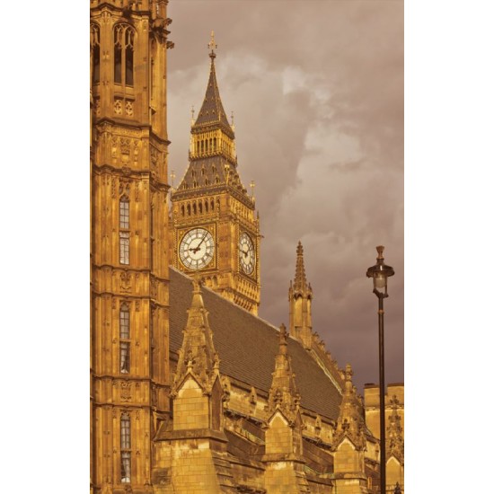 Photo mural London tower view in beige