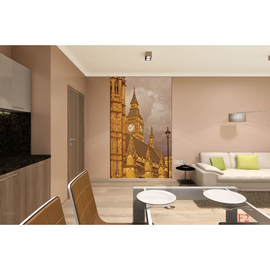 Photo mural London tower view in beige