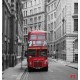 Wallpapers mural red bus in the streets in London Wallpapers mural red bus in the streets in London