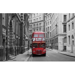 Wallpapers mural red bus in the streets in London