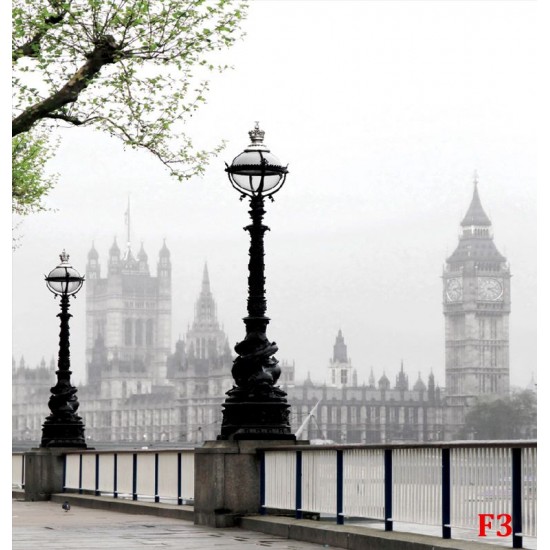 Photo mural view from London in a fog