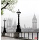 Photo mural view from London in a fog