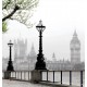 Photo mural view from London in a fog
