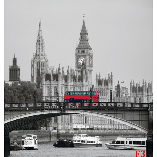Wall murals Llondon view with a bridge and a red bus Wall murals Llondon view with a bridge and a red bus