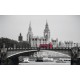 Wall murals Llondon view with a bridge and a red bus Wall murals Llondon view with a bridge and a red bus
