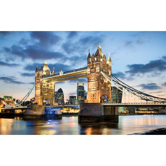 Wallpapers mural Tower bridge in London night sky in 2 colors Wallpapers mural Tower bridge in London night sky in 2 colors