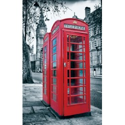 Photo mural view from London telephone booth Photo mural view from London telephone booth
