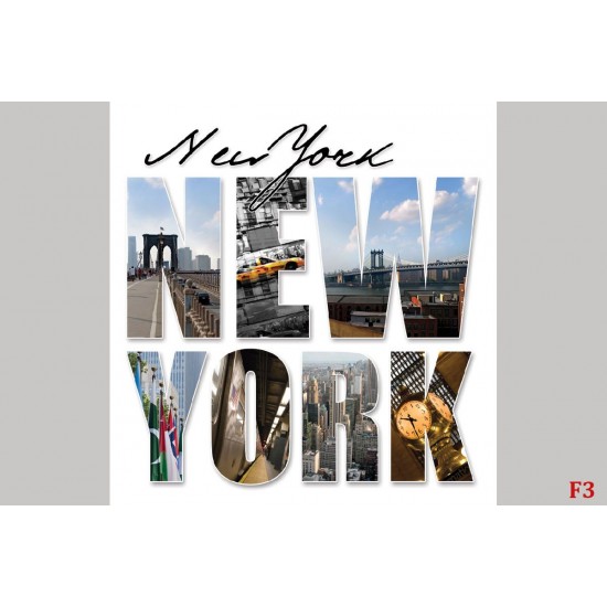 Photo mural New York photo collage with lettering Photo mural New York photo collage with lettering