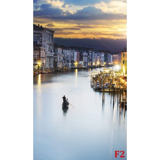 Wallpapers mural night view of a beautiful Venetian channel