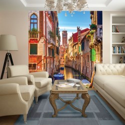 Wallpapers mural colorful canal in Venice Wallpapers mural colorful canal in Venice