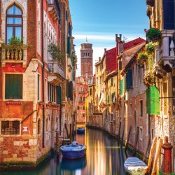 Wallpapers mural colorful canal in Venice