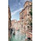 Wallpapers mural Venice view with gondola painted picture Wallpapers mural Venice view with gondola painted picture