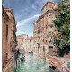 Wallpapers mural Venice view with gondola painted picture Wallpapers mural Venice view with gondola painted picture
