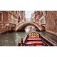 Wallpapers mural beautiful venetian bridge with a gondola