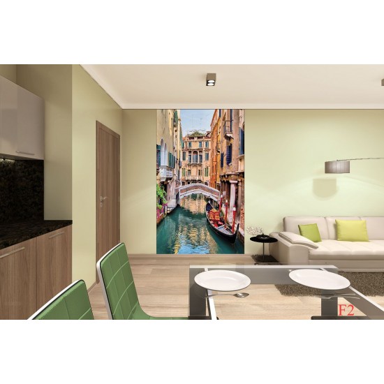 Wallpapers mural retro view of a beautiful Venetian channel Wallpapers mural retro view of a beautiful Venetian channel