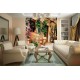 Wallpapers mural retro street with beautiful flowers 2