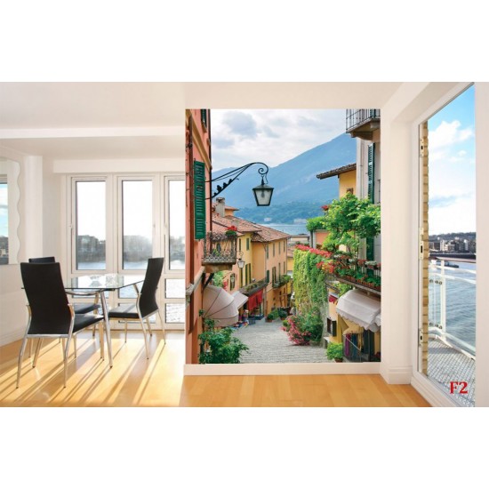 Wallpapers mural beautiful sea street a lantern Wallpapers mural beautiful sea street a lantern