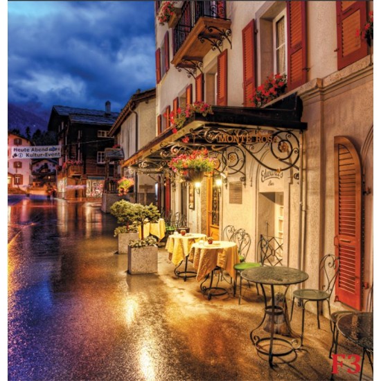 Wallpapers mural retro restaurant in Germany night view