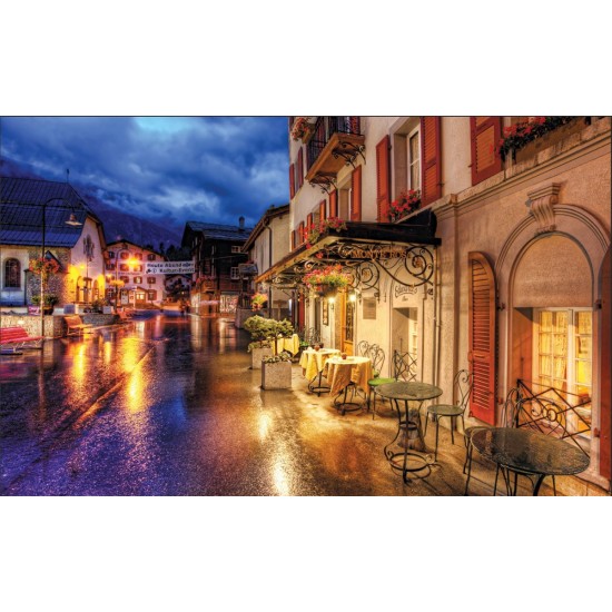 Wallpapers mural retro restaurant in Germany night view