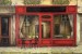 Wallpapers mural retro facade of shops painted red