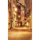 Wall murals unique beautiful night street retro in 2 variants Wall murals unique beautiful night street retro in 2 variants