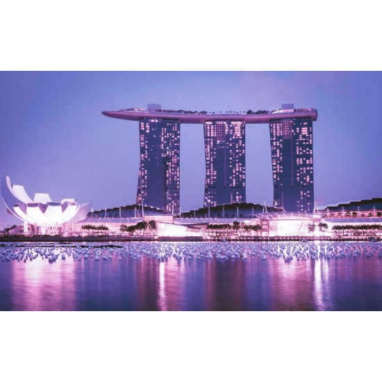 Photo mural views of Marina Bay in Singapore Photo mural views of Marina Bay in Singapore