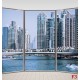 Wallpapers panoramic view window oval sunny Dubai