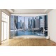 Wallpapers panoramic view window oval sunny Dubai
