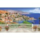 Wallpapers 3d Greek sea views over railing Wallpapers 3d Greek sea views over railing