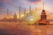 Photo mural compilation Istanbul with a mosque