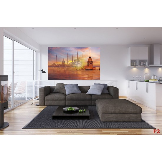 Photo mural compilation Istanbul with a mosque