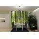Wall mural beautiful green forest with purple flowers