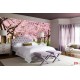 Wall mural lawn with wonderful pink trees