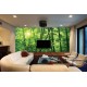 Wall murals bamboo forest with a wooden platform