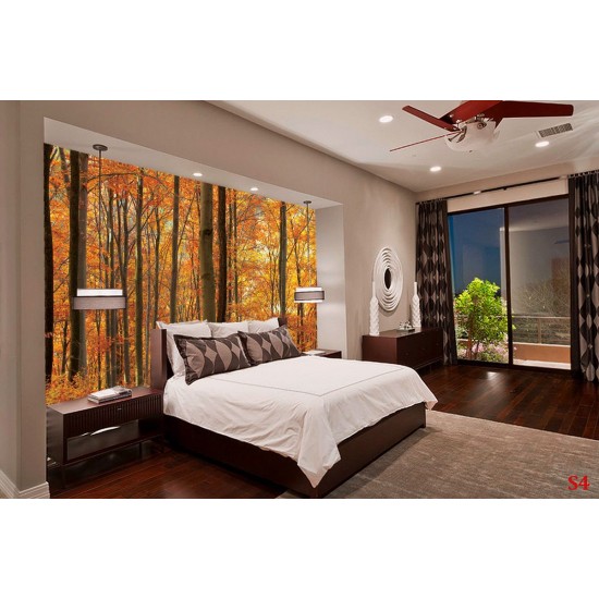 Wall murals orange forest view