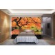 Wallpapers mural beautiful orange tree near a lake