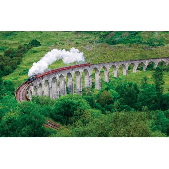 Wallpapers mural beautiful view with a train and a bridge Wallpapers mural beautiful view with a train and a bridge