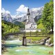 Wallpapers mural Alps beautiful mountain view and church Wallpapers mural Alps beautiful mountain view and church