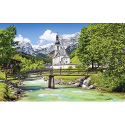 Wallpapers mural Alps beautiful mountain view and church