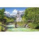Wallpapers mural Alps beautiful mountain view and church Wallpapers mural Alps beautiful mountain view and church