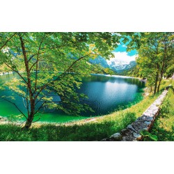 Wallpapers Beautiful landscape with a lake panoramic mountain