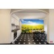 Wall mural field with sunflowers