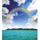 Wallpapers mural beautiful sky and rainbow over an island