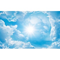 Wallpapers mural blue sky with clouds 2