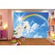 Wallpapers mural blue sky with a rainbow and flowers Wallpapers mural blue sky with a rainbow and flowers