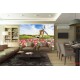 Wallpapers mural beautiful tulips with a windmill Wallpapers mural beautiful tulips with a windmill