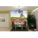 Wallpapers mural beautiful tulips with a windmill Wallpapers mural beautiful tulips with a windmill