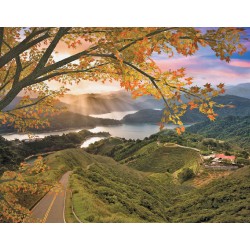 Photo murals meadow and mauntain view